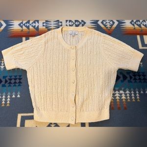 & Other Stories cable knit cardigan size M, cream